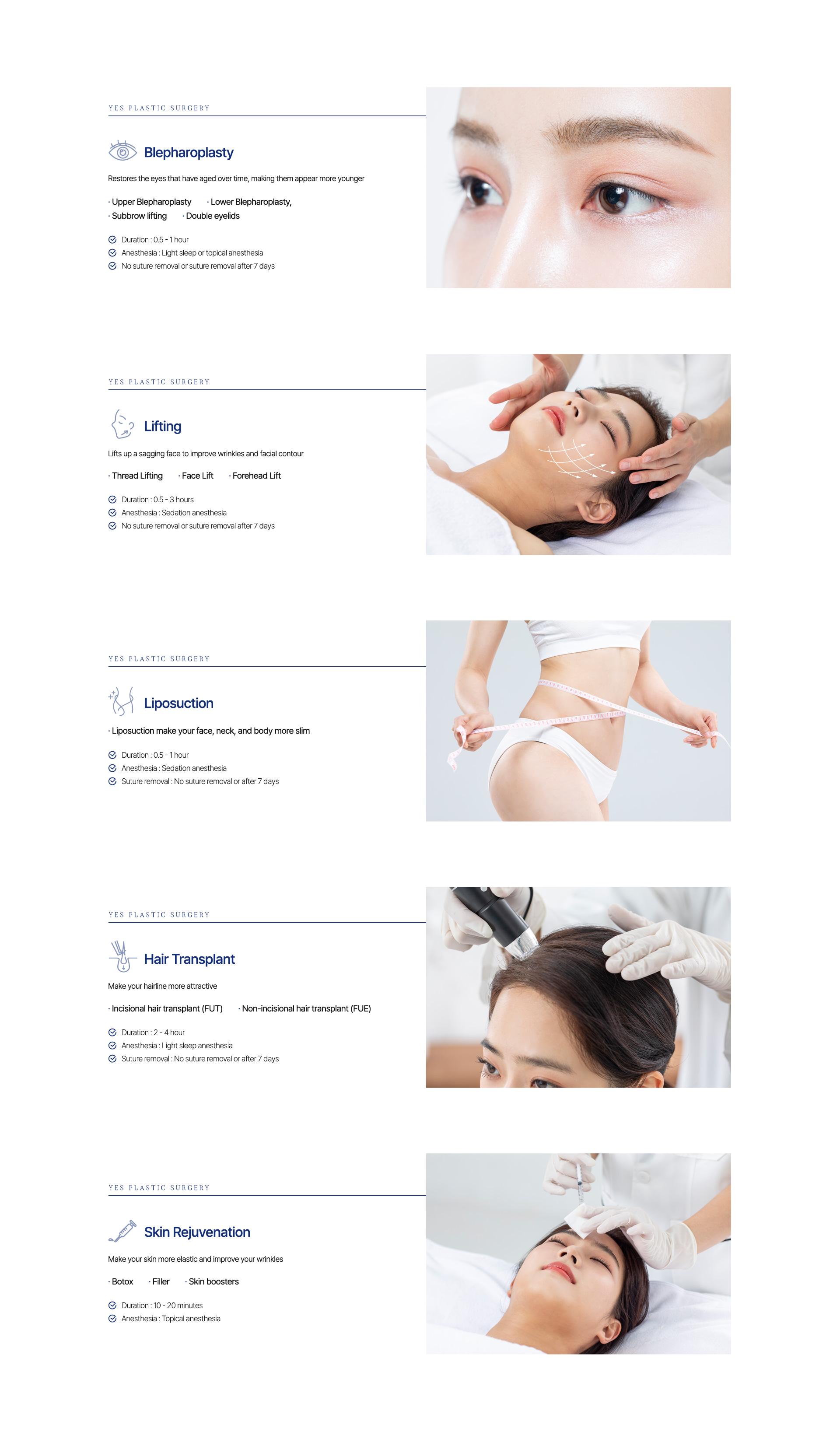 Bucheon Yes Plastic Surgery, Surgery Subject : Eye, Lifting, Liposuction, Hair transplant, Skin rejuvenation